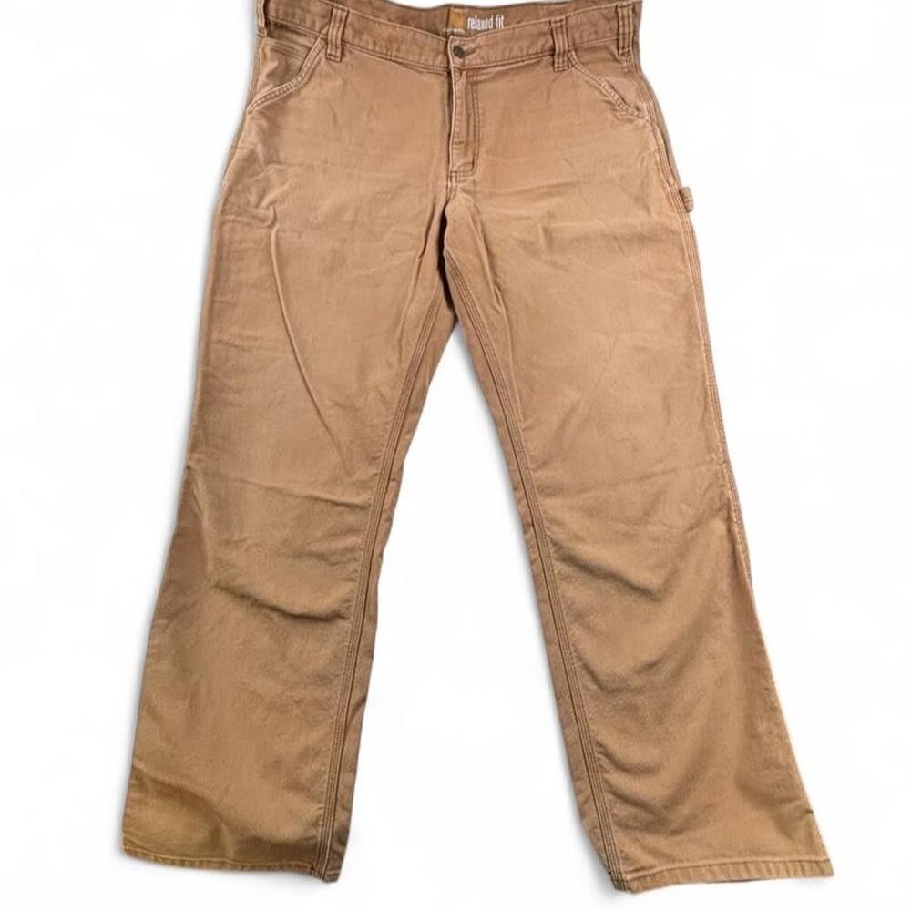 Carhartt Relaxed Fit Work Pants Men's 38x32 Tan Utility Carpenter